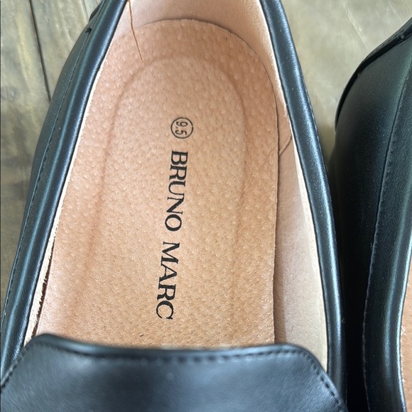 NWOB Bruno Marc Black Leather Men's Loafers - Picture 2 of 4